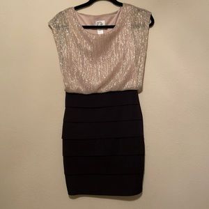 Gold and black dress